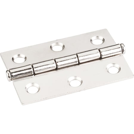 Hardware Resources Bright Nickel 2-1/2"x1-11/16" Single Full Swaged Butt Hinge 33528BN
